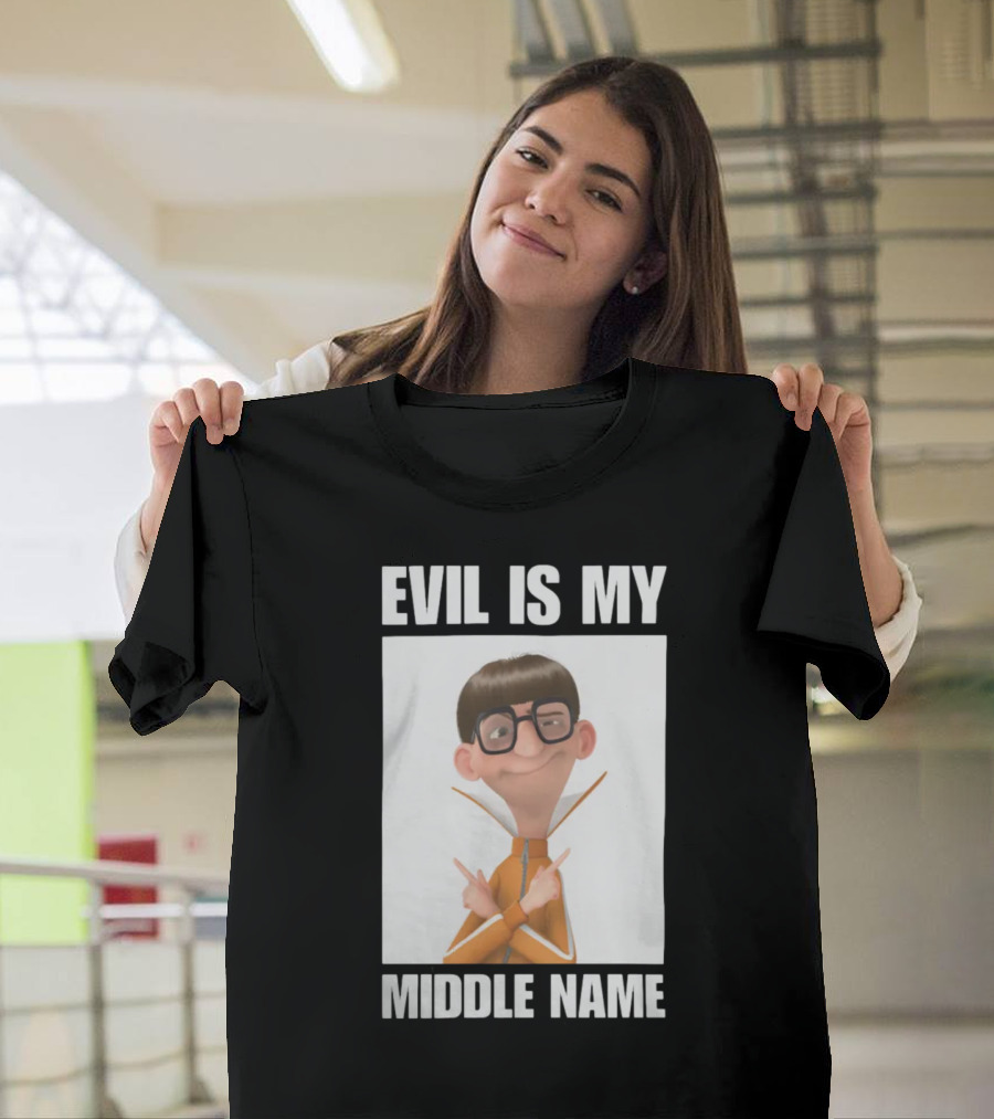 Universal Parks News Today Evil Is My Middle Name Despicable Me Character Villainous Fun T-Shirt