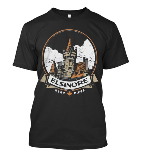 Elsinore Beer Strange Brew Castle With Maple Leaf Biere T-Shirt
