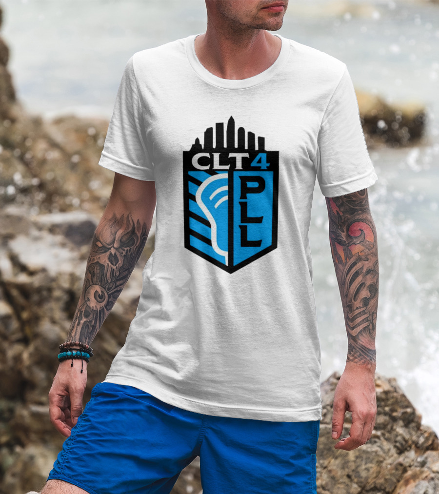 Premier Lacrosse League CLT 4 Logo PLL T-Shirt