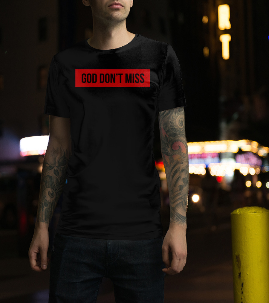 AtlantaDream God Don't Miss Red Block Text T-Shirt