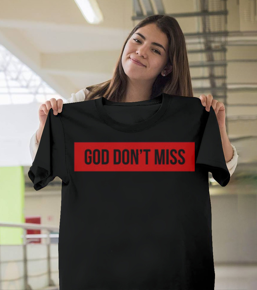 AtlantaDream God Don't Miss Red Block Text T-Shirt