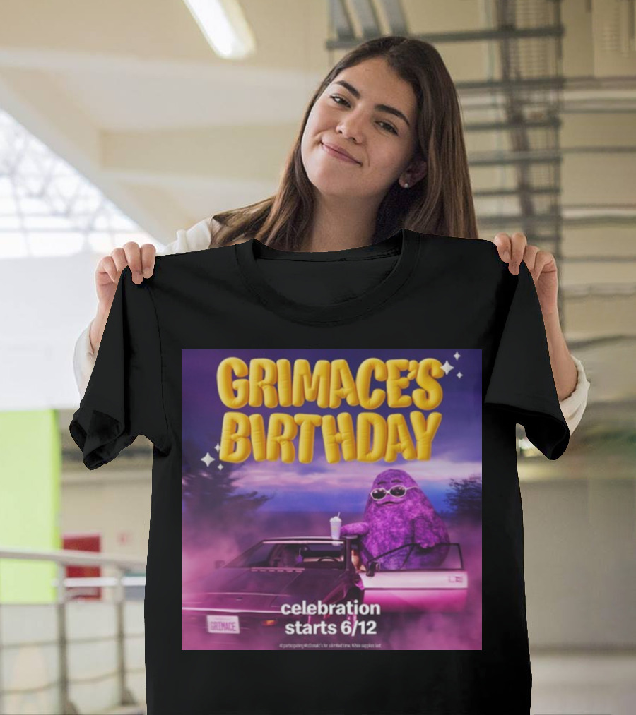 Grimace's Birthday Celebration Starts 6/12 with Car and Milkshake T-Shirt