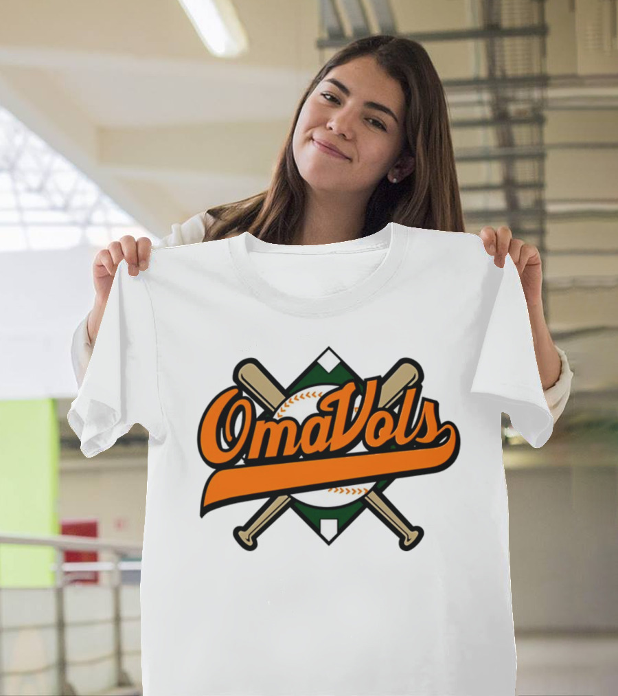 Omavols Baseball Bats Script T-Shirt