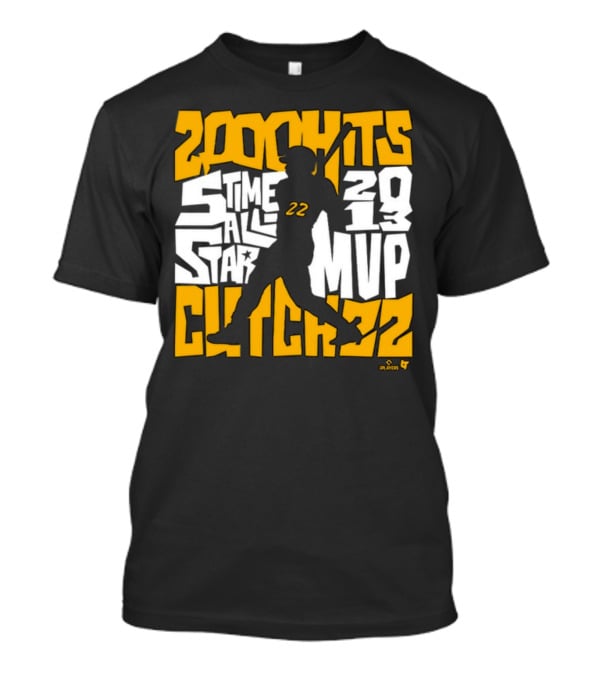 Andrew McCutchen 200 Hits 5 Time All-Star 2013 MVP Pittsburgh Icon 22 T-Shirt