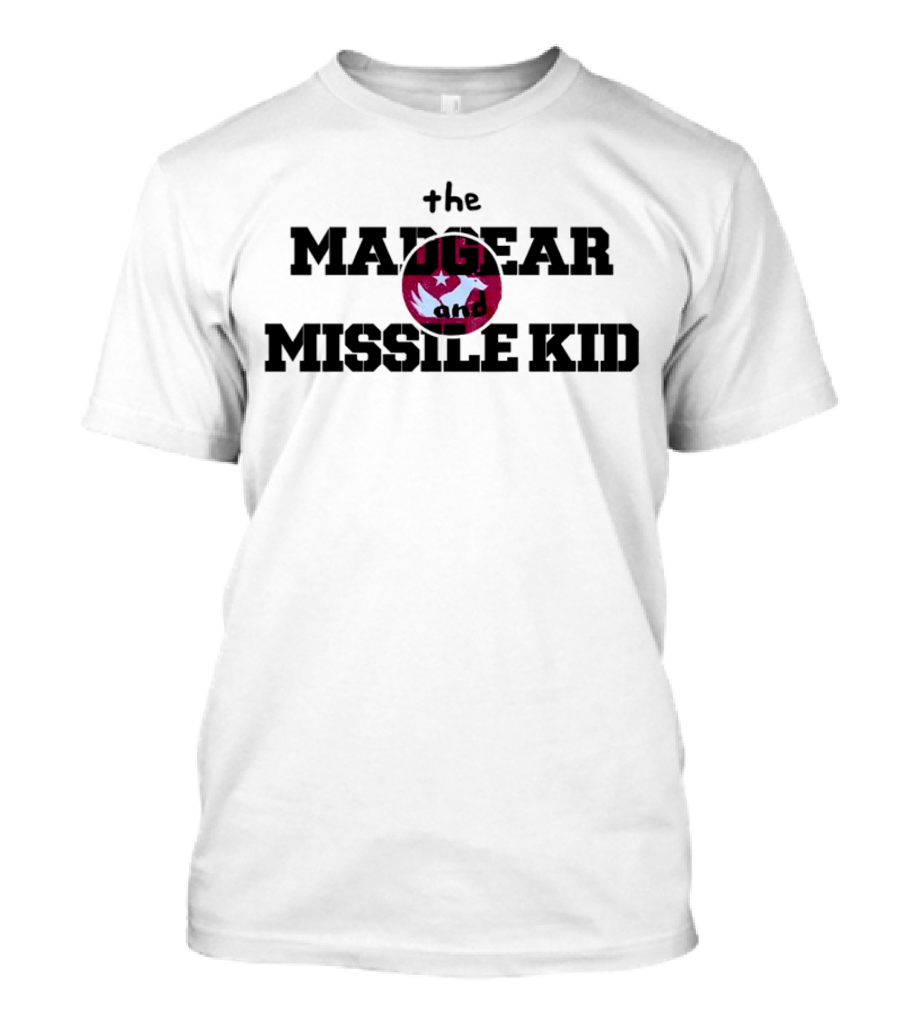 The Mad Gear And Missile Kid Album Logo With Circle Wings And Stars T-Shirt
