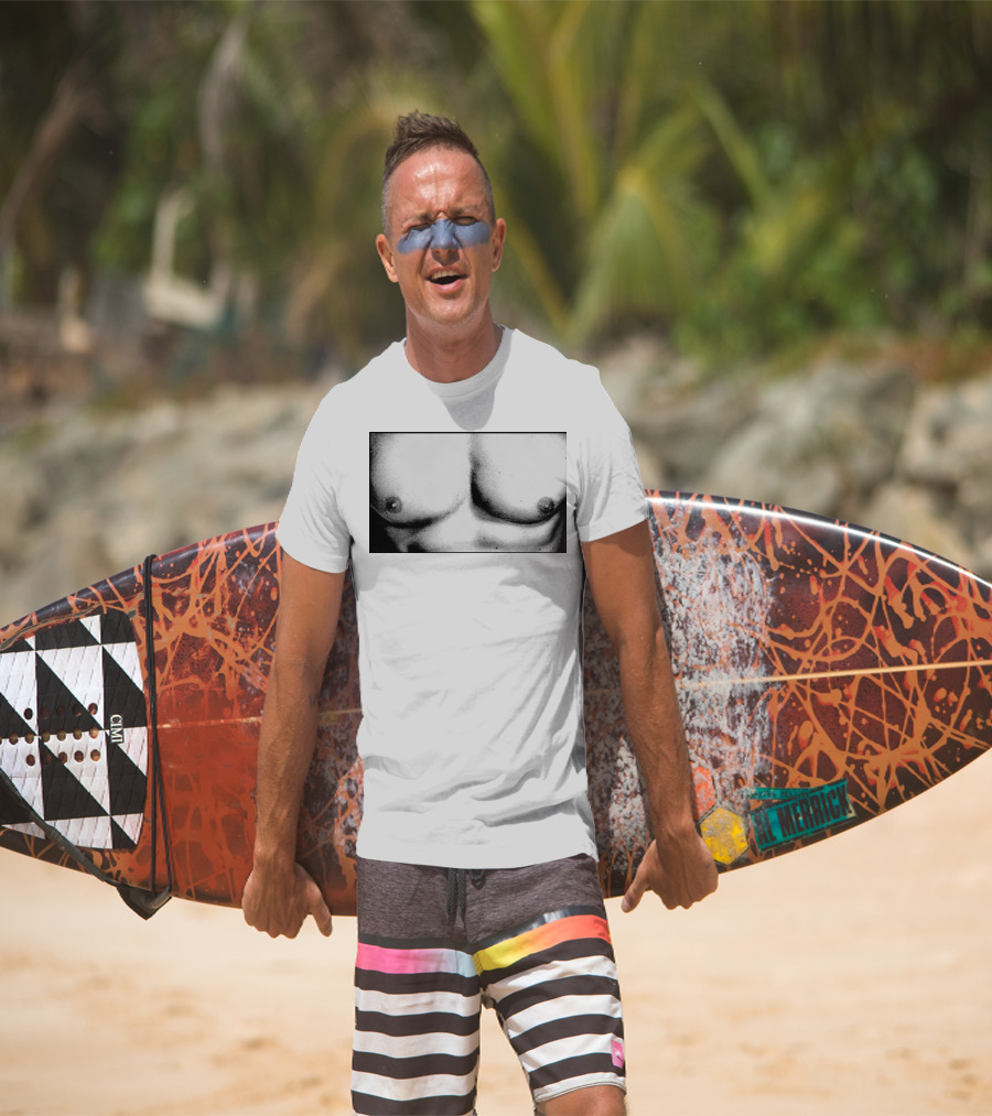 Boy Crazy Pecs Bold Monochrome Torso T-Shirt