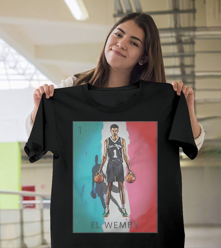 El Wemby San Antonio Number 1 Basketball Player T-Shirt