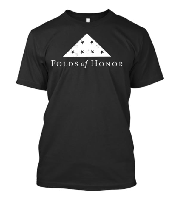 Folds Of Honor American Flag Star Triangle Memorial T-Shirt