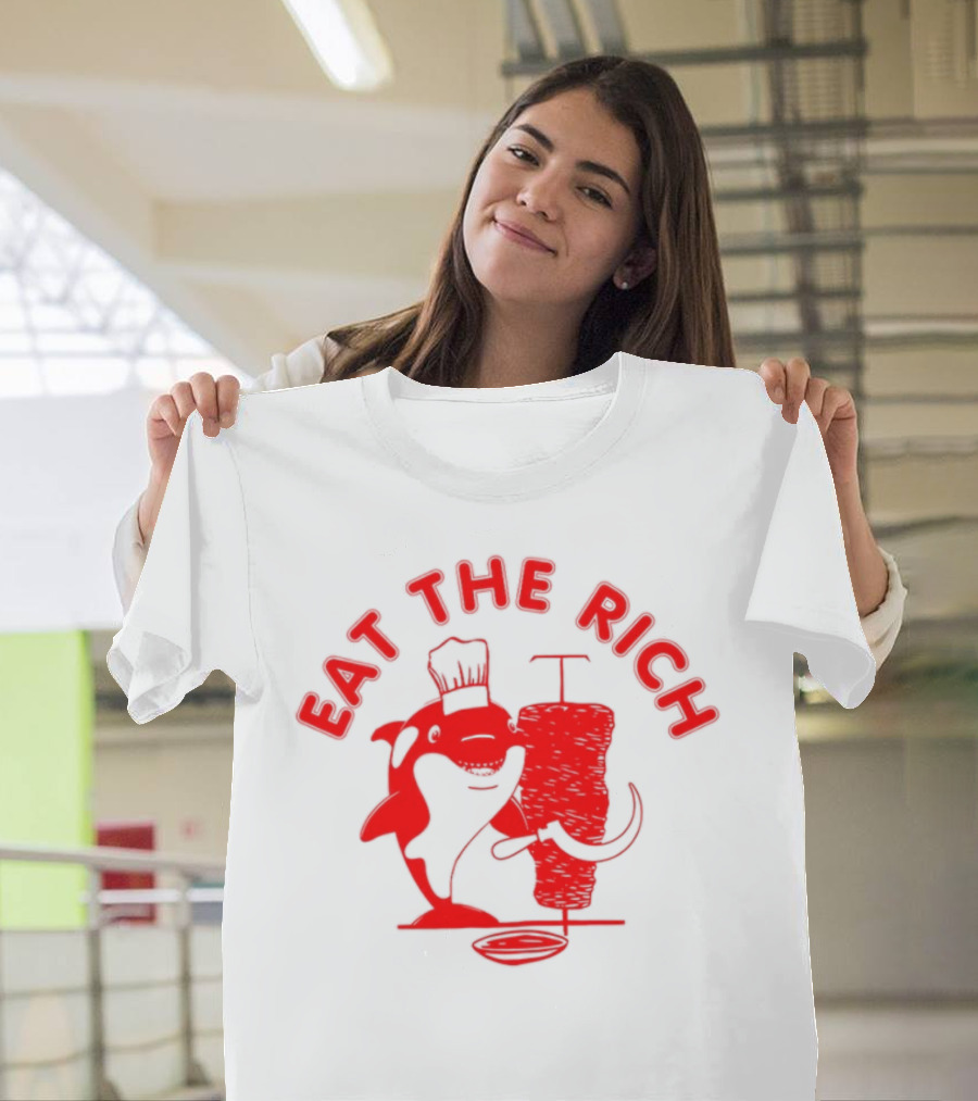 Ballena Gladis Eat The Rich Chef Orca With Meat Spit T-Shirt