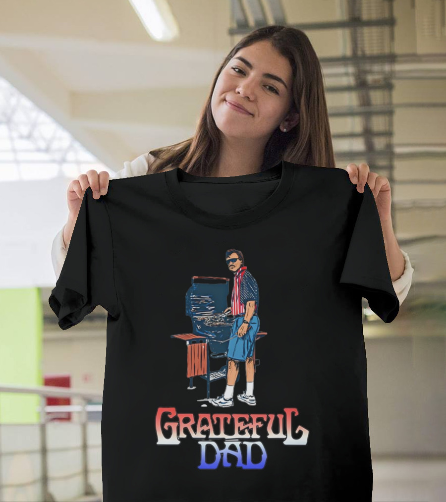 Grateful Dad USA BBQ Patriotic T-Shirt