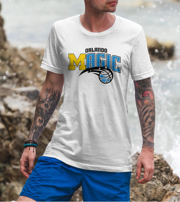 Orlando Magic Michigan Sports Collab Swanky Wolverine T-Shirt