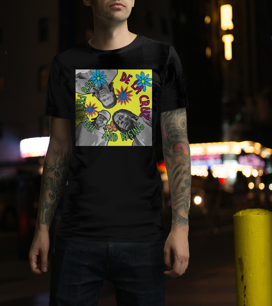 De La Cruz 458 Feet High And Rising Psychedelic Baseball Legend T-Shirt