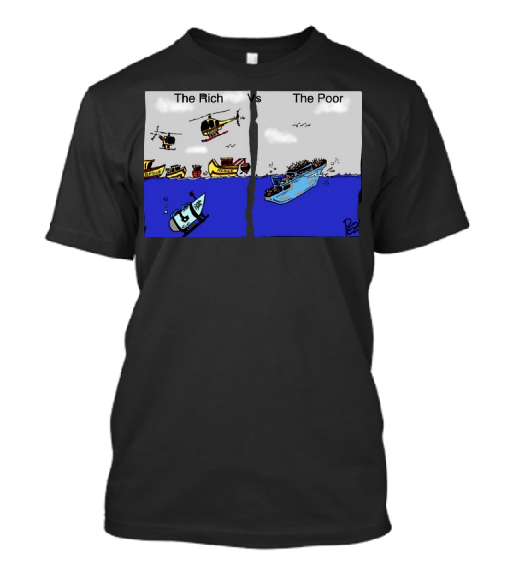 The Rich Vs The Poor Ocean Gate Titanic T-Shirt