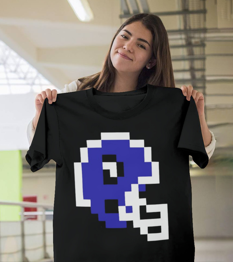 Thatsgoodsports 8 Bit New Retro Football Helmet T-Shirt