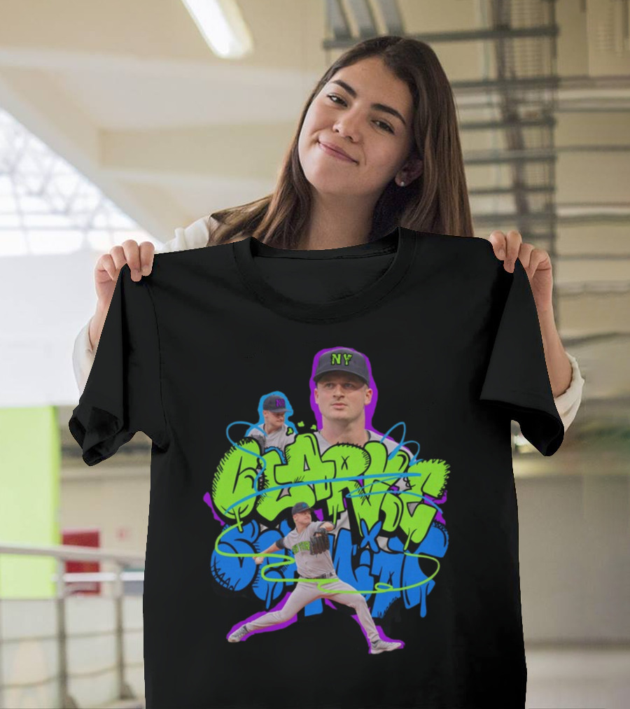 Clarke Schmidt NY Street Graffiti Pitcher T-Shirt