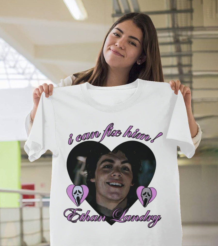 I Can Fix Him Ethan Landry Heart Scream Mask T-Shirt