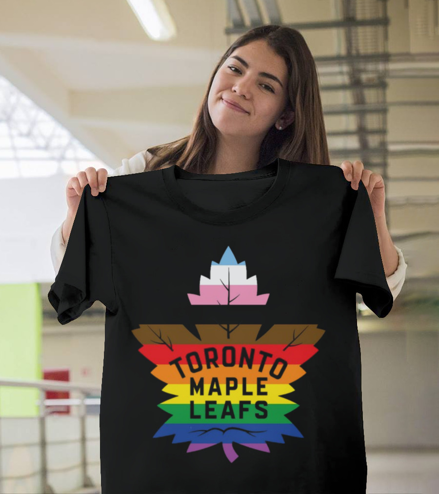 Toronto Maple Leafs Pride Leaf Logo Love All Hate None T-Shirt