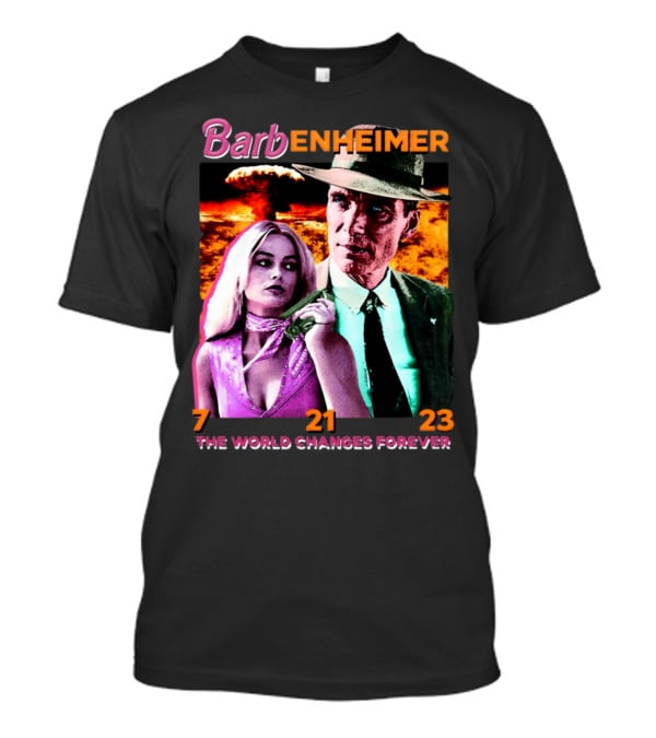 Barbenheimer The World Changes Forever 7 21 23 T-Shirt