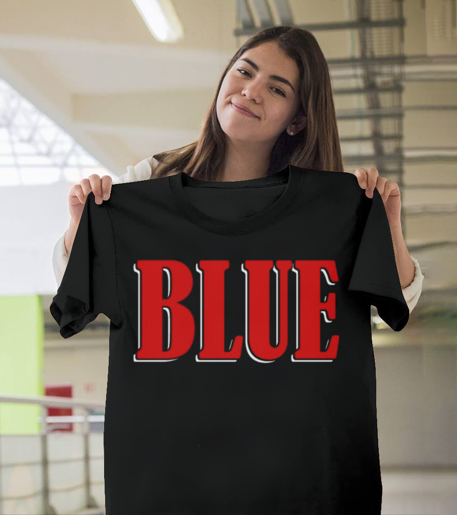 G Perico Blue Red Block Text T-Shirt