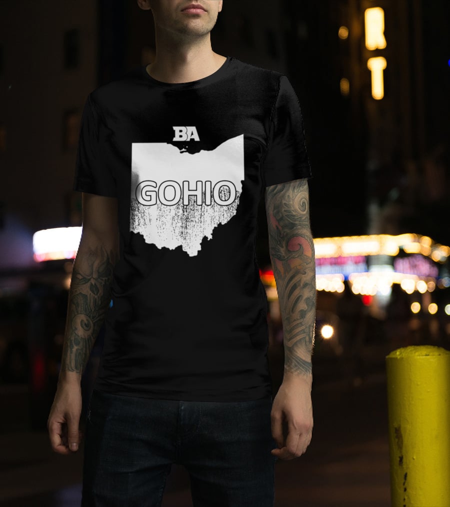 BA GOHIO Ohio Map T-Shirt