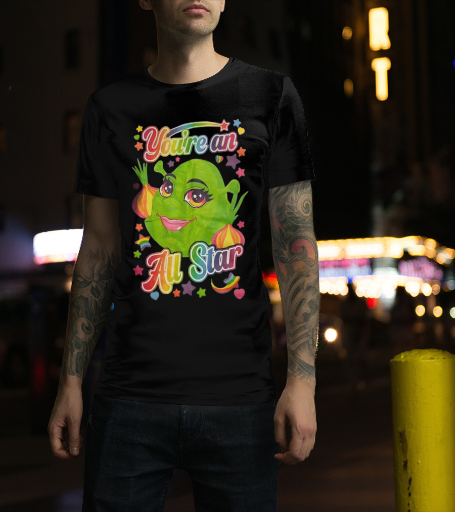 You're An All Star Shrek Rainbow Emojis T-Shirt