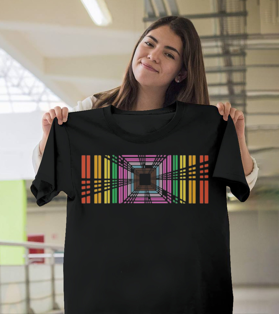 Plaid Pride Rainbow Geometric Grid T-Shirt