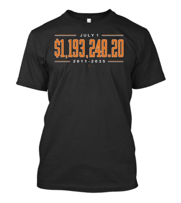 July 1 $1,193,248.20 2011-2035 T-Shirt