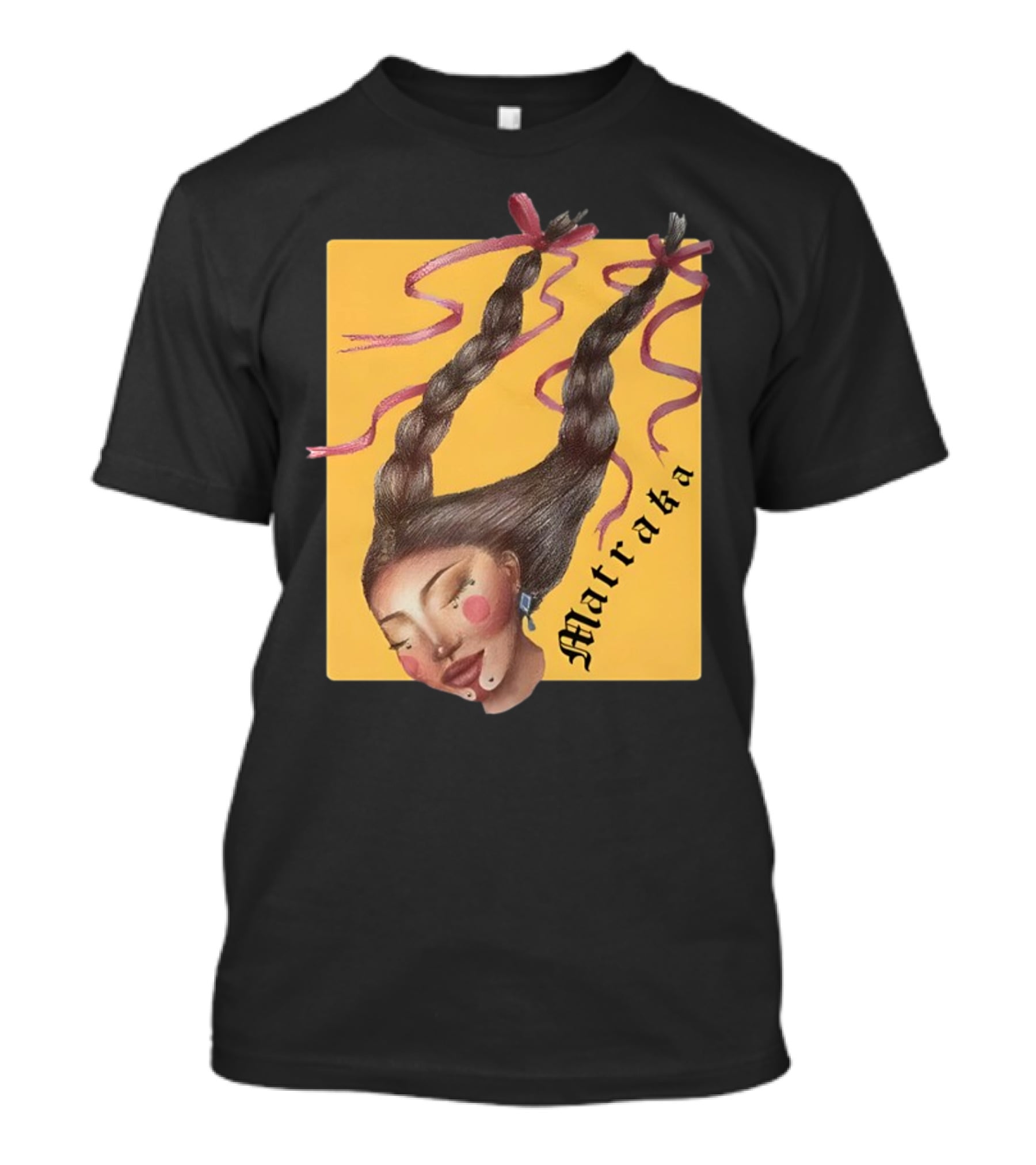 Matraka Braided Hair Art With Golden Background T-Shirt
