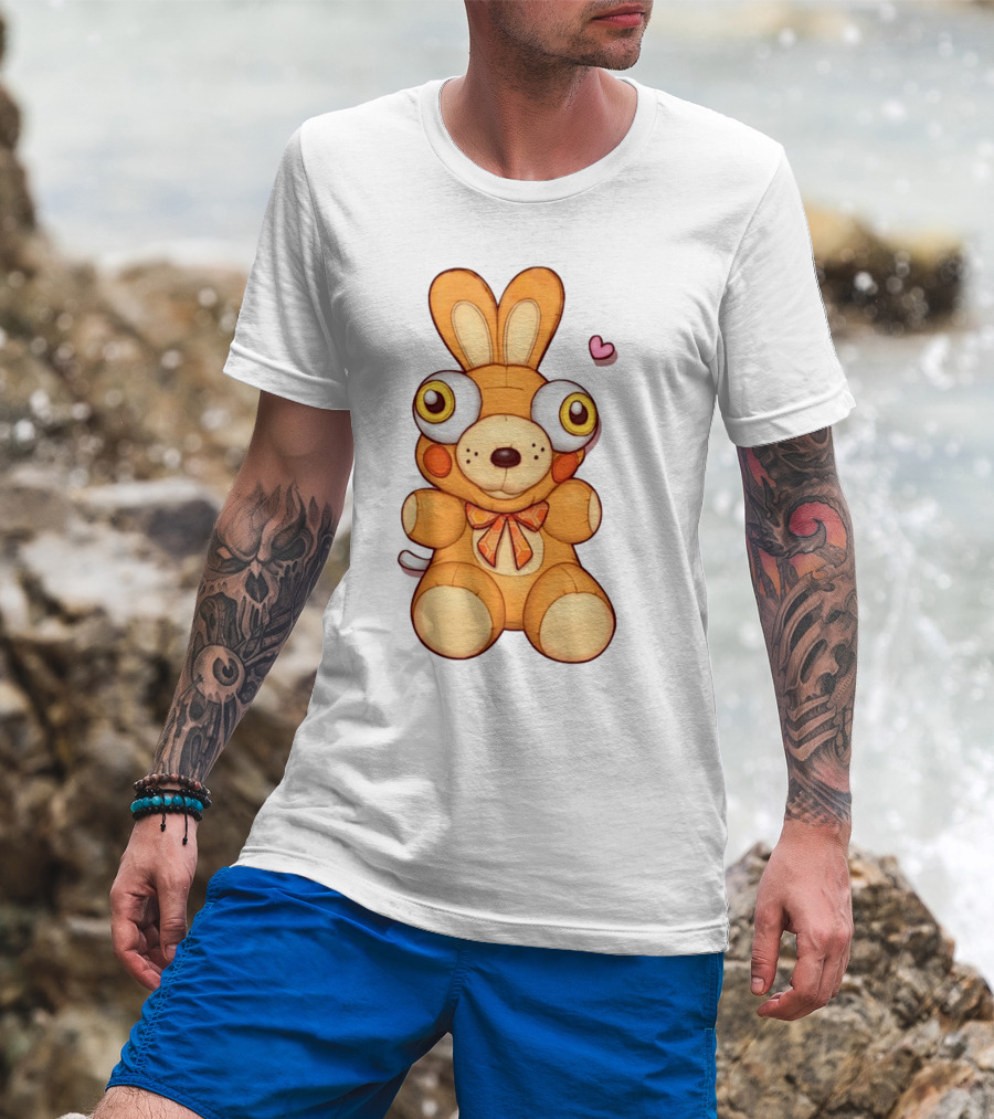 Bad Plushie Lover Quirky Bunny With Heart Eyes T-Shirt