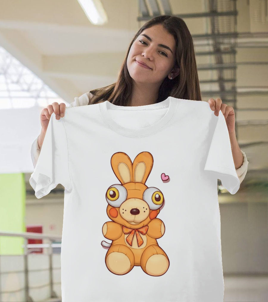 Bad Plushie Lover Quirky Bunny With Heart Eyes T-Shirt