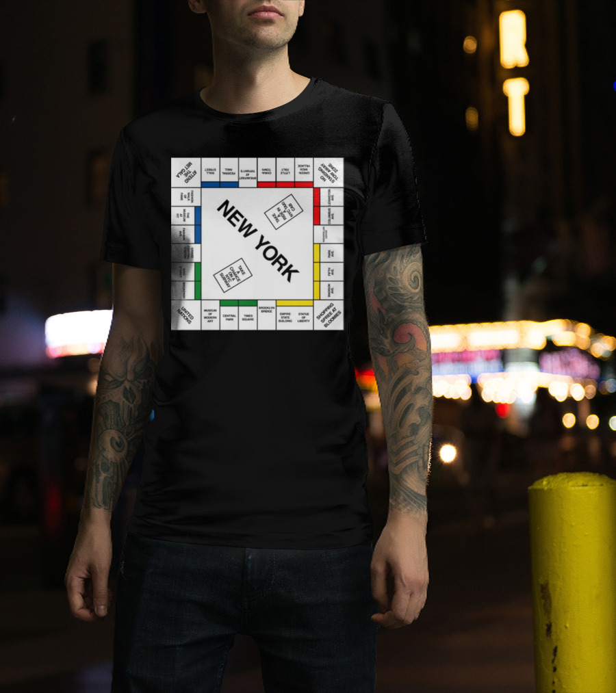 New York Monopoly Board Carrie Bradshaw Edition T-Shirt