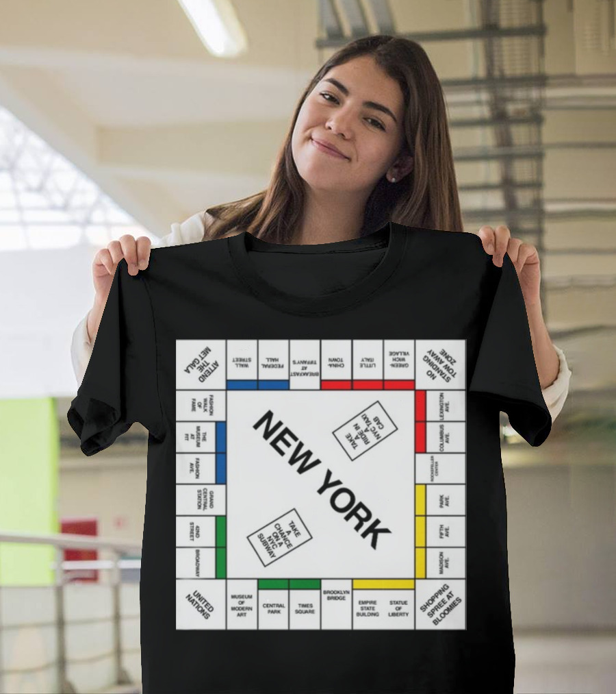 New York Monopoly Board Carrie Bradshaw Edition T-Shirt