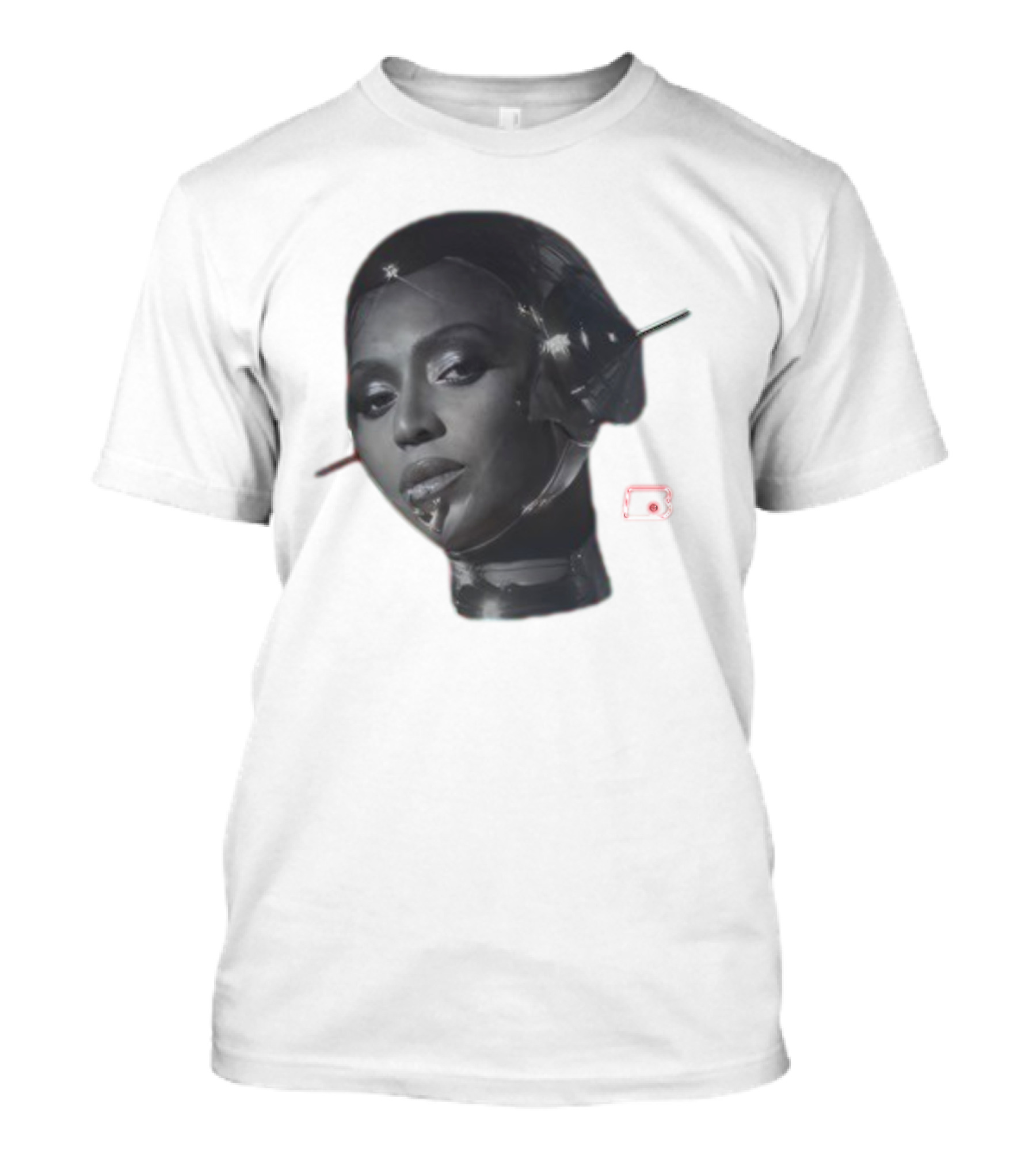 Beyoncé Sorayama Robotic Portrait With Neon B T-Shirt