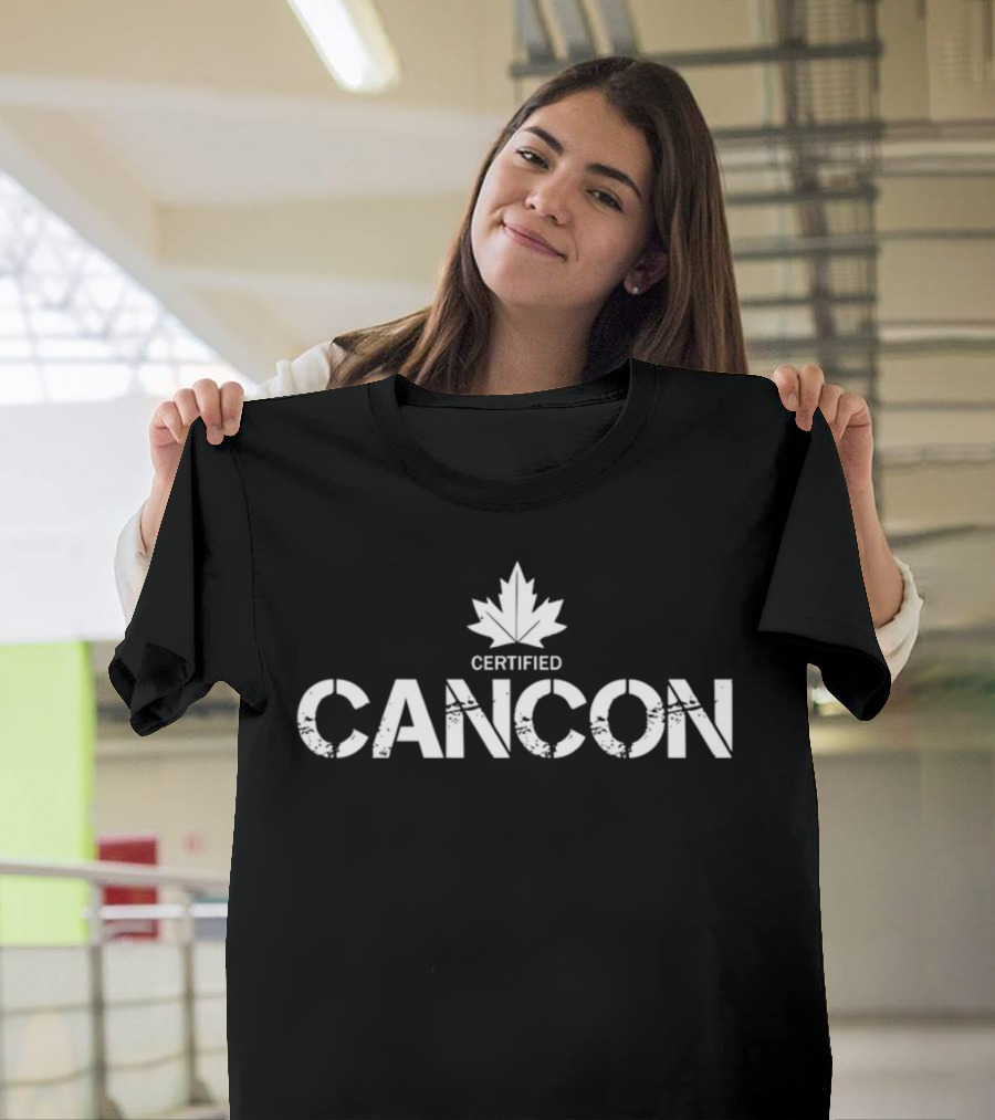 Peace Love Certified CANCON Canada Maple Leaf T-Shirt