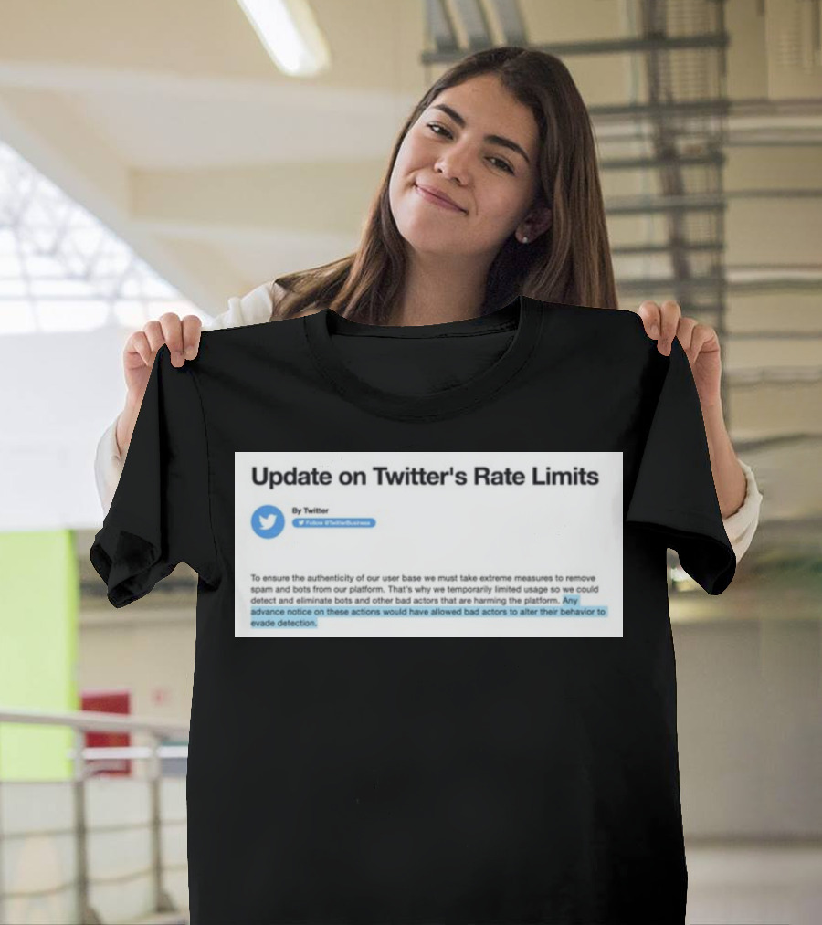 Twitter's Rate Limits Response and Security Measures Update T-Shirt