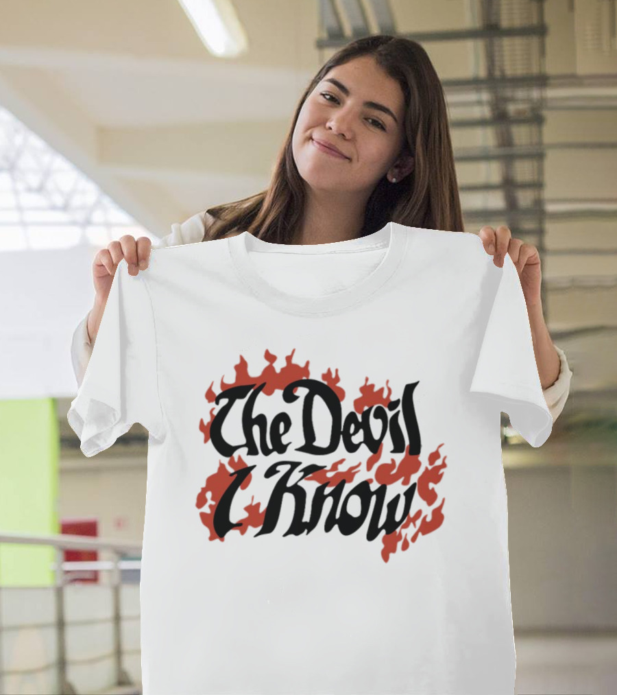 Suki Waterhouse Archive The Devil I Know Flaming Text T-Shirt
