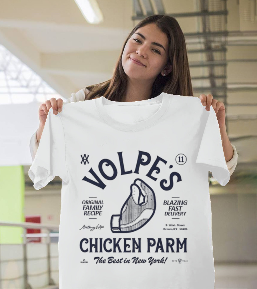 Volpe’s Chicken Parm Original Family Recipe Blazing Fast Delivery Bronx NY The Best in New York T-Shirt