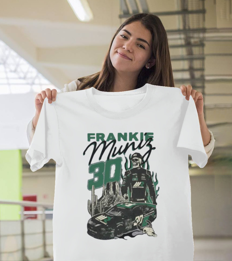 Frankie Muniz Racing Skeleton 30 Desert Car Cactus Skull T-Shirt