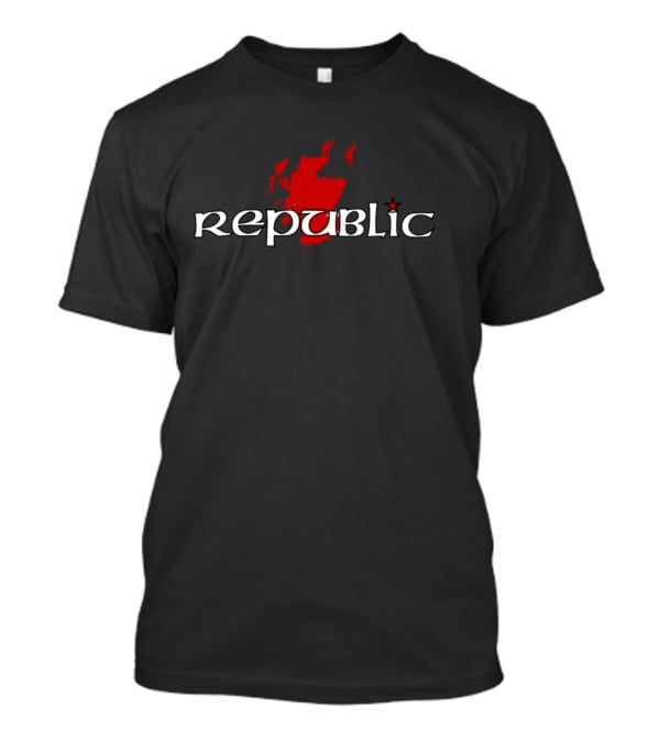 Republic Scottish Map Red Star T-Shirt
