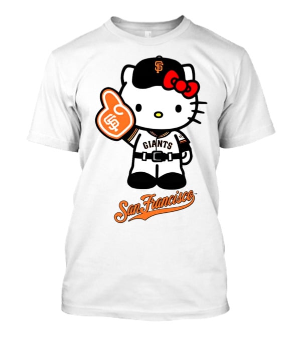 San Francisco Giants Hello Kitty Baseball Collaboration T-Shirt