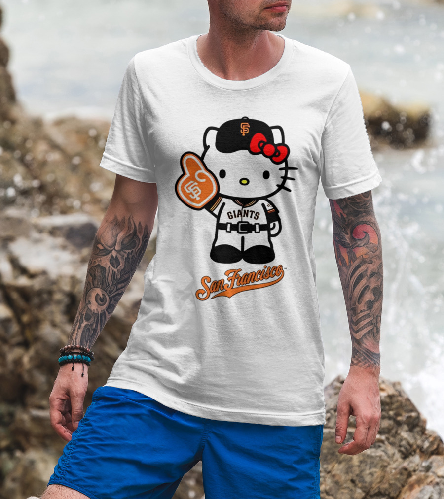 San Francisco Giants Hello Kitty Baseball Collaboration T-Shirt