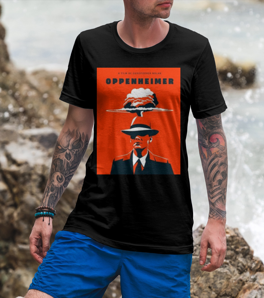 A Film By Christopher Nolan Oppenheimer Nuclear Explosion Iconic T-Shirt