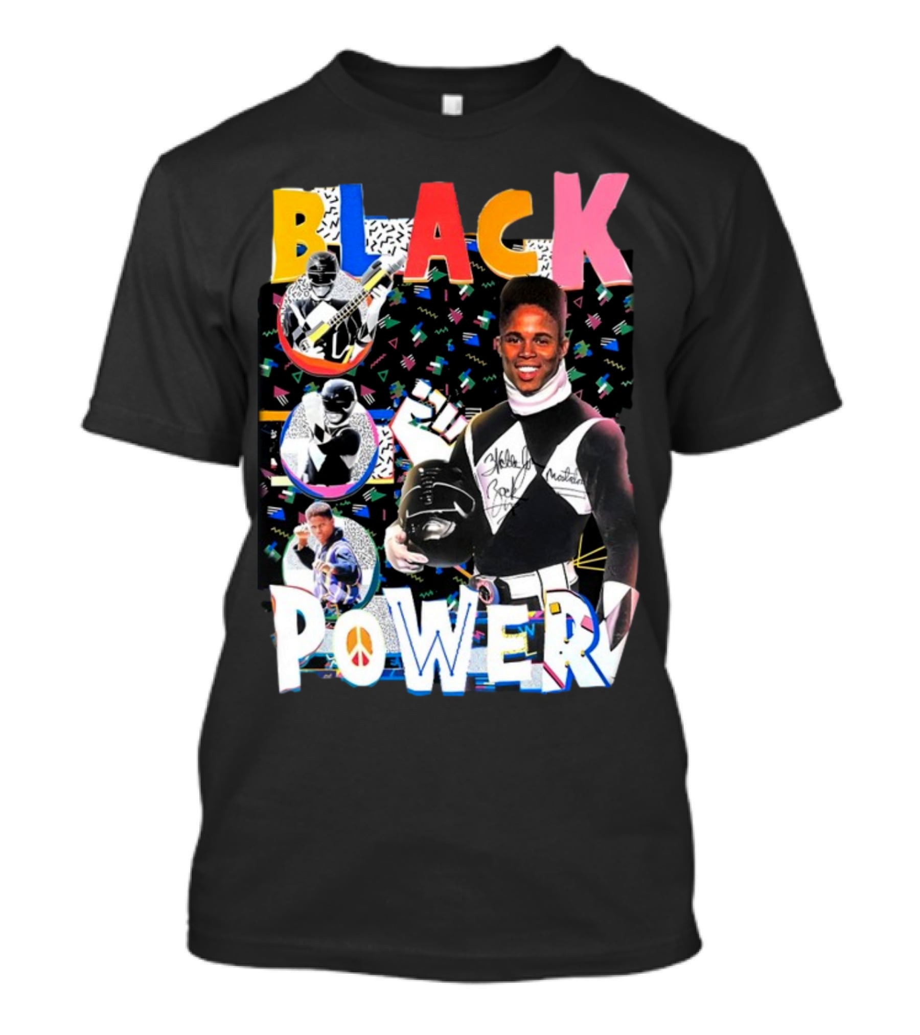 Walter Jones Black Power Peace Symbol Retro Comic T-Shirt