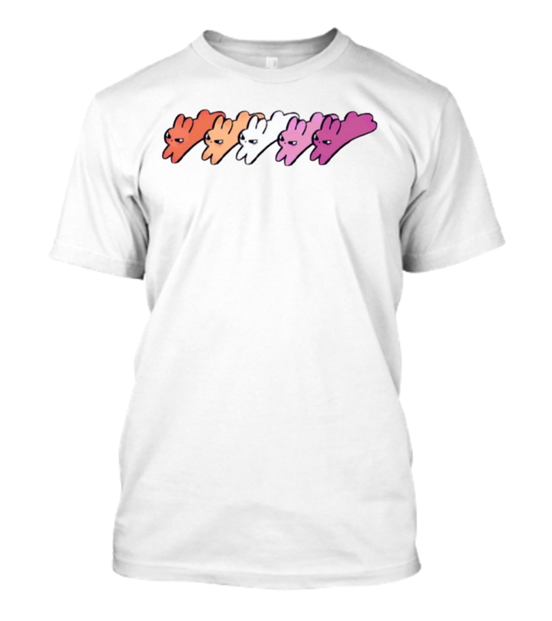 Dz Lesbit Gradient Bunny Icons T-Shirt