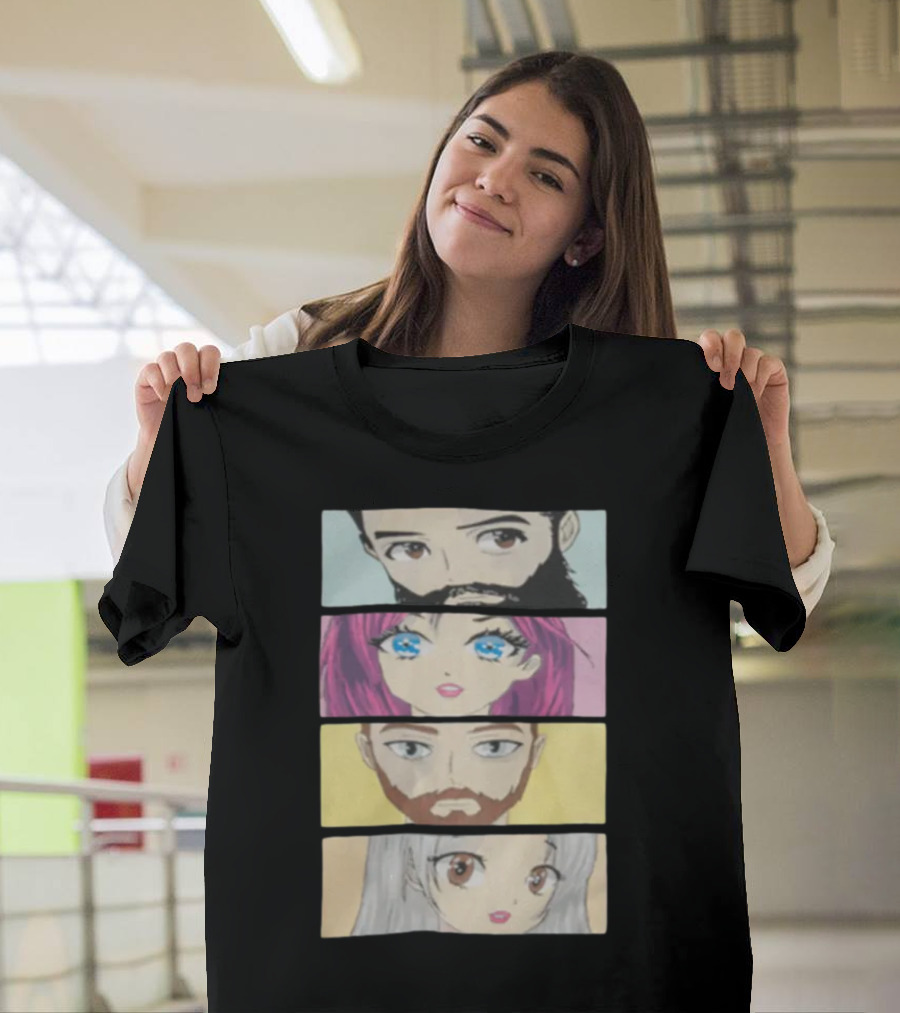 Skillet Anime Characters Manga Style Portraits T-Shirt