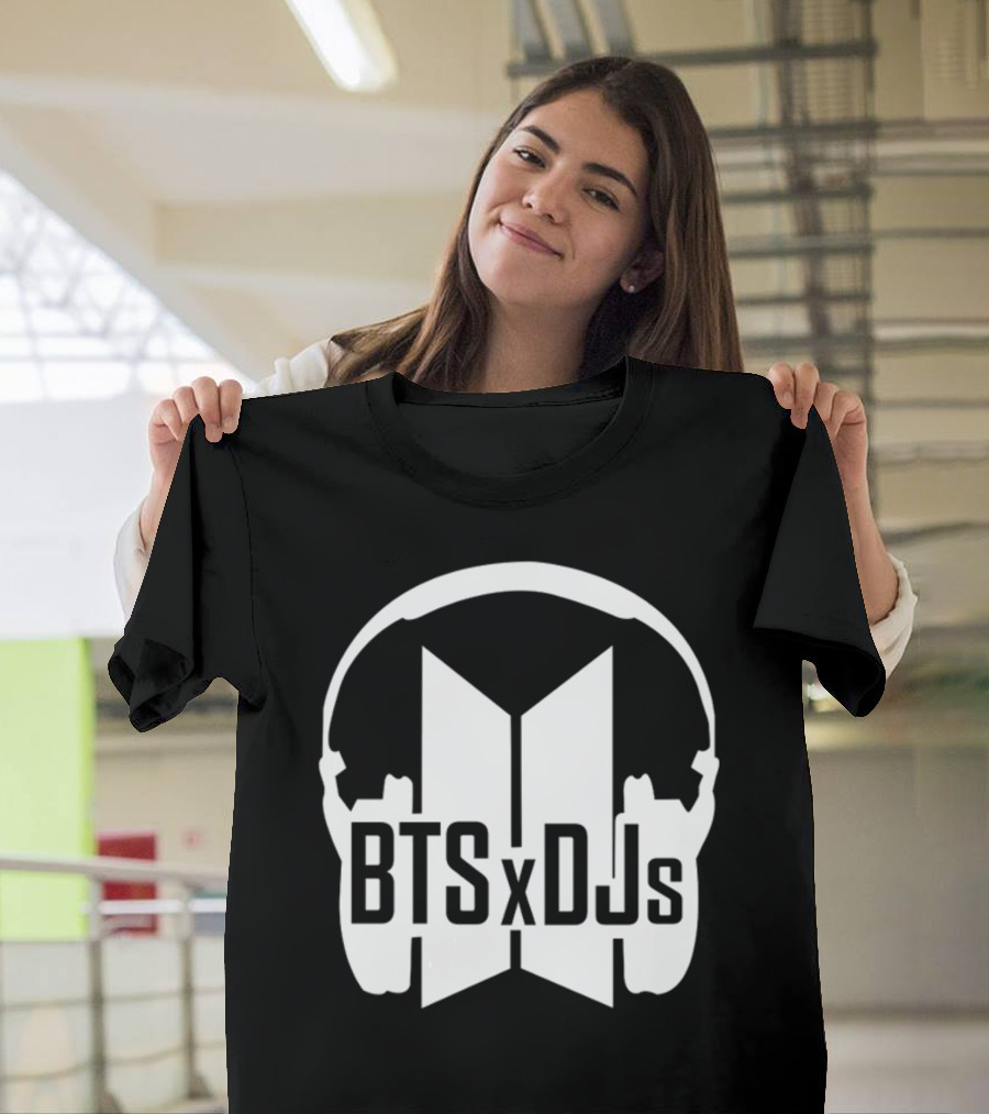 BTS X DJs Headphones Logo Collaboration T-Shirt