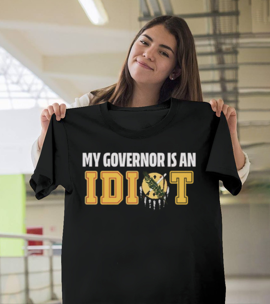 Debbie Burleson My Governor Is An Idiot Oklahoma State Flag T-Shirt