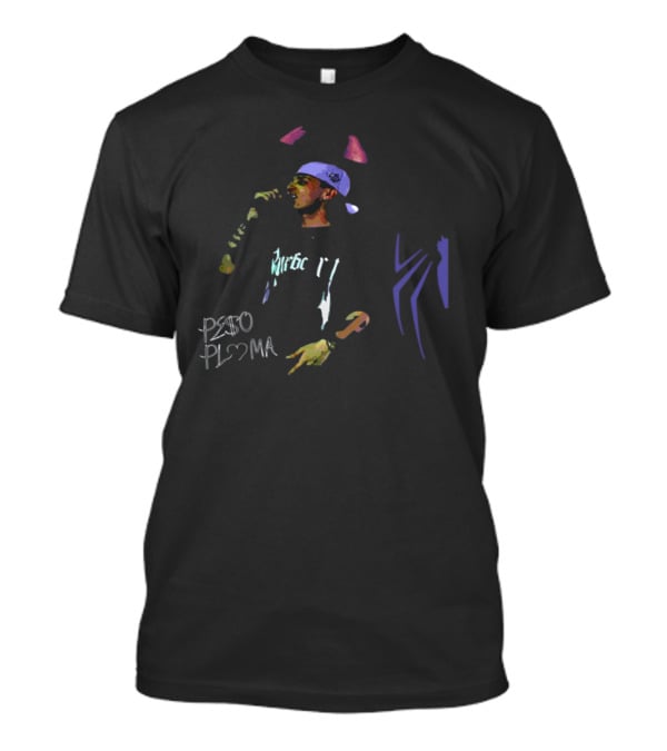 Peso Pluma Singer Graphic With Cap And Microphone T-Shirt