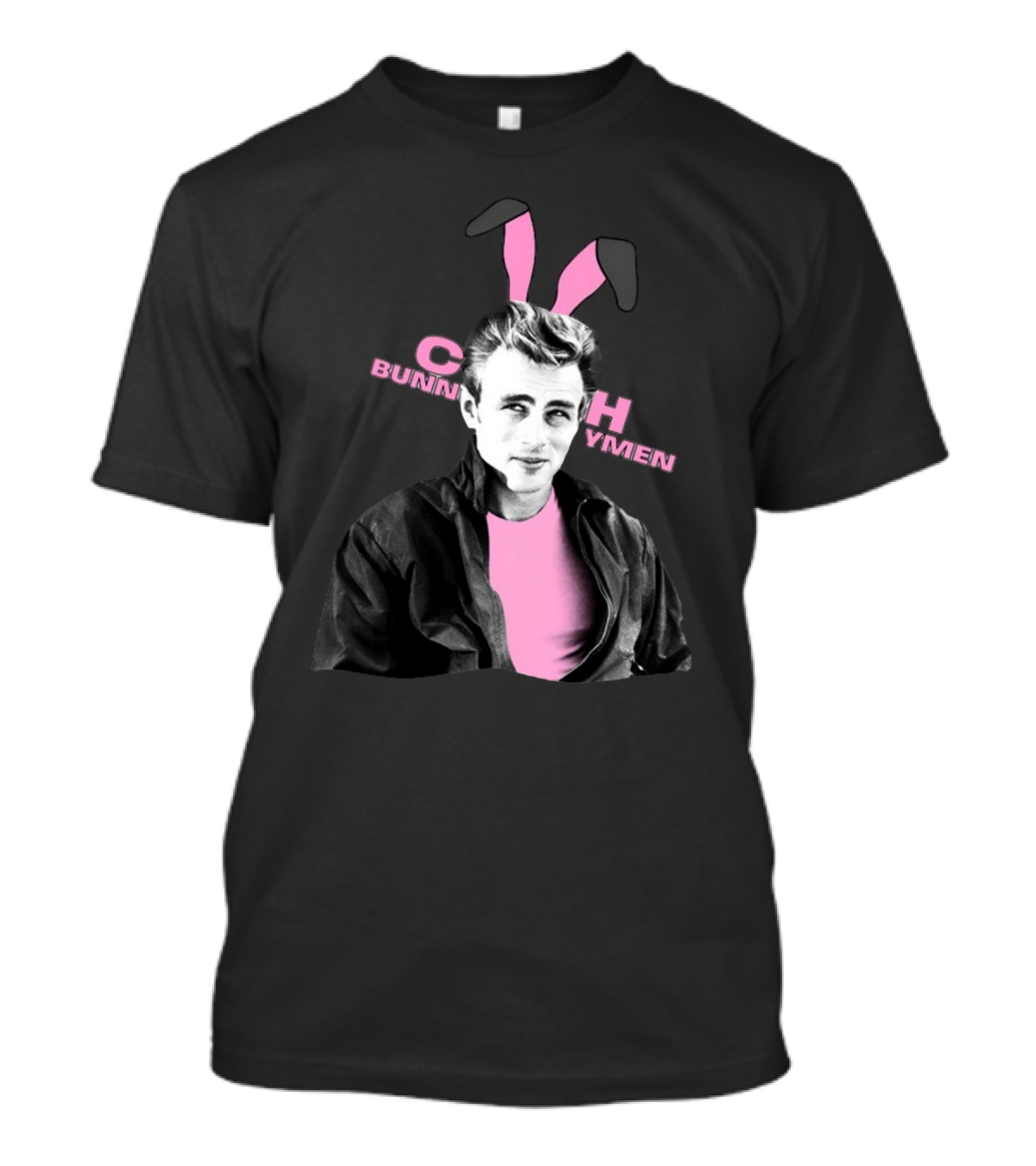 Echo Bunnymen Iconic Pink Bunny Ears Image T-Shirt