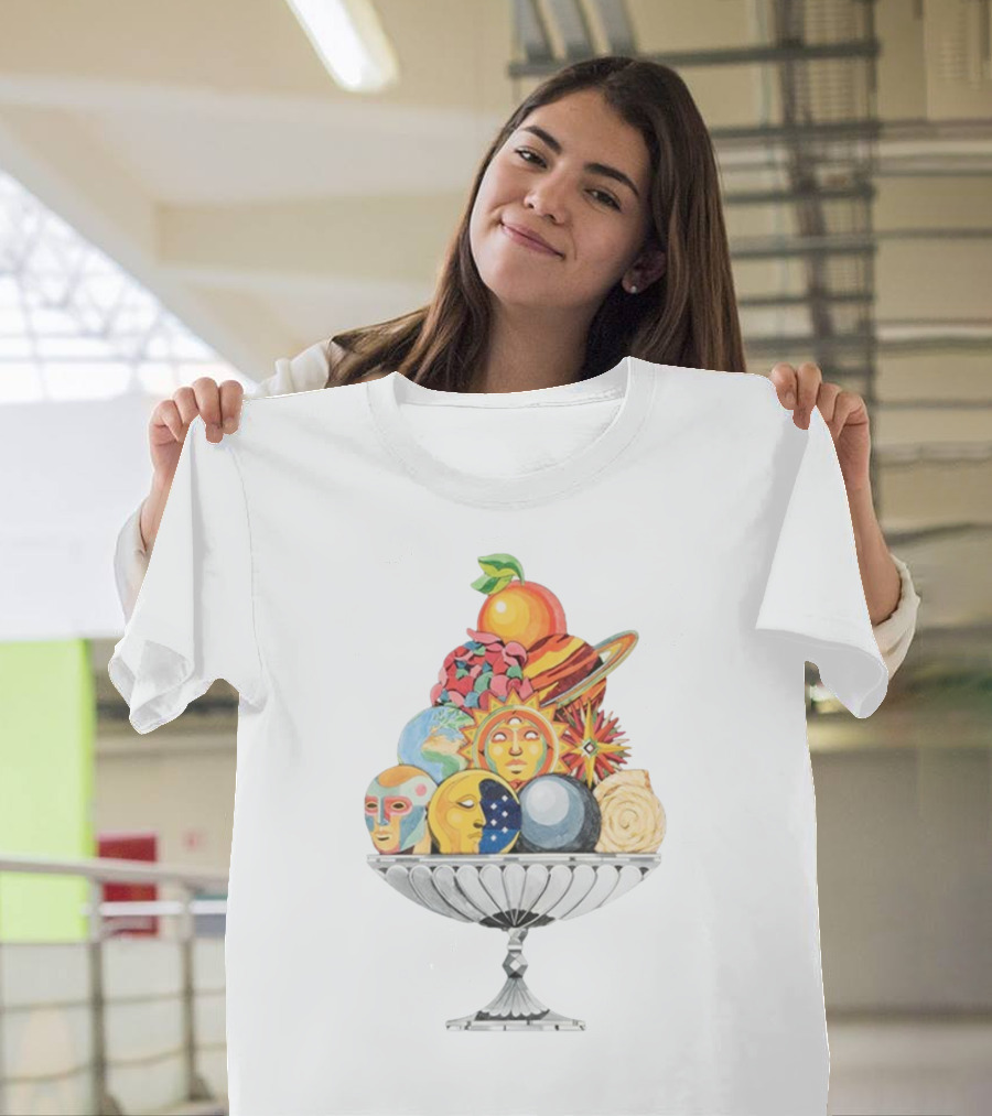 Casablanca Celestial Sun Moon Planetary Fruit Cosmology T-Shirt